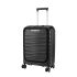 Safari Select Aerolite 55 CM Small Cabin Black Front Open Hard Shell Double Spinner Trolley/Luggage Bag with TSA Lock, Dual 8 Wheels and Anti-Theft Zipper
