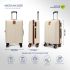 Safari Thorium Royale 8 Wheels 55cm Cabin Trolley Bag Hard Case Carry-on Polycarbonate Luggage, TSA Lock, Wet Pouch Organized Interior, Suitcase for Travel, Trolley Bags for Travel, Vanilla Tan
