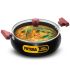 Hawkins Futura 5 Litre Cook N Serve Handi, Hard Anodised Biryani Handi with Glass Lid, Induction Saucepan, Sauce Pan, Black (Iach50G), Anodized