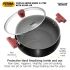 Hawkins Futura 5 Litre Cook N Serve Handi, Hard Anodised Biryani Handi with Glass Lid, Induction Saucepan, Sauce Pan, Black (Iach50G), Anodized
