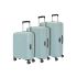 American Tourister Liftoff Spinner 3 PC Set- Small, Medium and Large Polypropylene Hard Sided Double Wheel Spinner Luggage/Suitcase/Trolley Bag (Seafoam Blue)