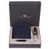 URBAN FOREST Weasley Dark Blue Leather Wallet, Keyring & Pen Combo Gift Set for Men
