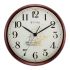 Titan Dark Brown Wood Finish Analog Clock with Ship Design On Dial and Silent Sweep - 39.8 Cm X 39.8 Cm (Large)