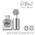 RENEE Glitterati Nail Paint- Silver Confetti 10ml | Quick Drying, Glittery Finish, Long Lasting, Chip resisting Formula with High Glitter & Full Coverage | Acetone & Paraben Free 