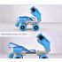 Cable World Boy Roller Skates For Kids Age Group 5-15 Years Adjustable Inline Skating Shoes, Blue