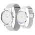 Titan Men Stainless Steel Analog White Dial Watch-18062648Sm01, Band Color-Silver