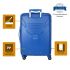 American Tourister Ivy 2 Pc Set 55 Cms & 68 Cms Small & Medium Polypropylene (PP) Hard Sided Spinner Wheels Luggage/Trolley Bag with TSA Lock (Blue)