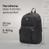 American Tourister RUDY Small Size Polyester Causal Backpack with Security Zip- Black