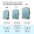 American Tourister Barcelona 69 cms Medium Hardside Check-in Suitcase with a Multi-Stage Telescopic Trolly & Pack Smart Interiors - Powder Blue