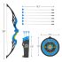 Cable World Sports Super Archery Bow and Arrow Set with Dart Target Board, Colourful with 3 Suction Cup Tip Arrows
