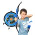 Cable World Sports Super Archery Bow and Arrow Set with Dart Target Board, Colourful with 3 Suction Cup Tip Arrows