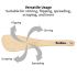 Hawkins Set of 5 Cooking Cedar Wood Spatulas, Ladles, Turners, Flippers, Scrappers, Servers for Nonstick Cookware (SPTL5)