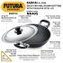 Hawkins Futura Nonstick Kadhai 4 L, 30 cm, 3.25 mm with SS lid