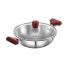 Hawkins 1.5 Litre Deep Fry Pan, Triply Stainless Steel Kadai with Glass Lid, Flat Bottom Induction Kadhai, Small Kadai, Silver (SSD15G)