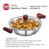 Hawkins 1.5 Litre Deep Fry Pan, Triply Stainless Steel Kadai with Glass Lid, Flat Bottom Induction Kadhai, Small Kadai, Silver (SSD15G)
