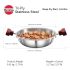 Hawkins 1.5 Litre Deep Fry Pan, Triply Stainless Steel Kadai, Flat Bottom Induction Kadhai, Small Kadai, Silver (SSD15)