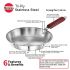Hawkins 24 cm Frying Pan, Triply Stainless Steel Fry Pan, Induction Frying Pan, Frypan, Silver (SSF24)
