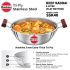 Hawkins 4 Litre Deep Kadhai, Triply Stainless Steel Kadai, Flat Bottom Induction Kadhai, Big Kadai, Silver (SSK40)