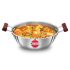 Hawkins 4 Litre Deep Kadhai, Triply Stainless Steel Kadai, Flat Bottom Induction Kadhai, Big Kadai, Silver (SSK40)