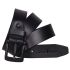 URBAN FOREST Stannis Black Leather Wallet & Black Casual Belt Combo Gift Set for Men