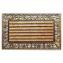 Onlymat Striped Natural Coir Rubber & Beige Doormat with Decorative Designed Border Long-Lasting, Heavy Duty, Large & Thick Entryway Rug for Indoor & Covered Door Entrances (75cm x 45cm, Rectangular)