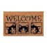 Onlymat Welcome Printed Anti-Slip Rectangular Doormat Entryway Rug Natural Coir Material with PVC Backing for Outdoor Entrance Home Multipurpose Mats Floor Door Hall Drawing Room Living Room (75cm x 45cm)