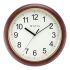 Titan Wood Classic White Dial Brown Color Silent Sweep Technology Analog Clock, 31.5 X31.5 Cm (Medium)