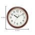 Titan Wood Classic White Dial Brown Color Silent Sweep Technology Analog Clock, 31.5 X31.5 Cm (Medium)