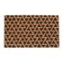 Onlymat Printed Coir Doormat with Non-Slip PVC Backing for Outdoor and Indoors - Durable, Large, Waterproof, and Thick - Chevron Pattern Print, Black and Brown Colored Rug (75x45cm)