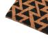 Onlymat Printed Coir Doormat with Non-Slip PVC Backing for Outdoor and Indoors - Durable, Large, Waterproof, and Thick - Chevron Pattern Print, Black and Brown Colored Rug (75x45cm)