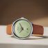 Titan Timeless Treasure Green Dial Analog Leather Strap Watch for Men