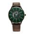 Titan Green Dial World Time with Date Leather Strap Watch for Men-NS90145QL01/NT90145QL01