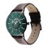 Titan Green Dial World Time with Date Leather Strap Watch for Men-NS90145QL01/NT90145QL01