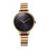 Titan Purple Secluded Quartz Analog Blue Dial with Rose Gold Plating Brass Strap Watch for Women
