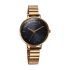 Titan Purple Secluded Quartz Analog Blue Dial with Rose Gold Plating Brass Strap Watch for Women