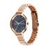 Titan Purple Secluded Quartz Analog Blue Dial with Rose Gold Plating Brass Strap Watch for Women