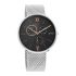 Titan Slim Quartz Multifunction Black Dial Stainless Steel Strap Watch for Men-NR1877SM01