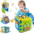 Cable World® 6-in-1 Activity Cube Learning Activity Play Cube Intelligence Learning Educational Activity Cube Game Multi Purpose Educational Toys for Kids