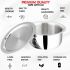 Vinod Platinum Triply Stainless Steel Tope with Stainless Steel Lid 3.5 litres Capacity (20 cm Diameter) - Silver (Induction and Gas Stove Friendly), 5 Years Warranty