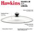 Hawkins 22 cm Glass Lid, Toughened Glass Lid with Stainless Steel Rim, Pan Lid, Transparent (LID22G)