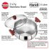 Hawkins 5 Litre Cook n Serve Handi with Glass Lid & Tri-Ply Stainless Steel Induction Compatible Deep Kadhai (Deep-Fry Pan) with Glass Lid, 4 Litre