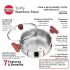 Hawkins Tri-Ply Stainless Steel Induction Compatible Cook n Serve Handi, Capacity 3 L, Diameter 22 cm & Tri-Ply Stainless Steel Induction Compatible Deep-Fry Pan, Capacity 2.5 L, Diameter 26 cm