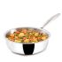The Indus Valley Triply Stainless Steel Deep Fry Pan | Small, 22.1cm/8.7 inch, 1.6Ltr, 0.9kg | Induction Friendly | Nonstick 3-Layer Body, 100% Pure & Toxin-Free, No Chemical Coating