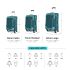 American Tourister Icor (Medium) 70Cms|Carry On Trolley Bag for Travel|Wet Pocket|Expandable|Polyester Luggage|Combination Lock|4 Spinner Wheel Suitcase for Men & Women (Teal)|Light Weight & Durable