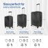 American Tourister Ivy Nxt 55Cm Small Hardside Polycarbonate Cabin Suitcase with Multi-Stage Telescopic 4 Wheels Spinner Trolley and Mounted TSA Lock for Women & Men - Black
