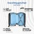 American Tourister Ivy Nxt 55Cm Small Hardside Polycarbonate Cabin Suitcase with Multi-Stage Telescopic 4 Wheels Spinner Trolley and Mounted TSA Lock for Women & Men - Black