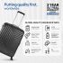 American Tourister Ivy Nxt 55Cm Small Hardside Polycarbonate Cabin Suitcase with Multi-Stage Telescopic 4 Wheels Spinner Trolley and Mounted TSA Lock for Women & Men - Black