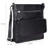 URBAN FOREST Troy Black Messenger Bag for Men