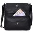 URBAN FOREST Troy Black Messenger Bag for Men
