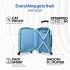 American Tourister Ivy Nxt 55Cm Small Hardside Polycarbonate Cabin Suitcase with Multi-Stage Telescopic 4 Wheels Spinner Trolley and Mounted TSA Lock for Women & Men - Pale Turq